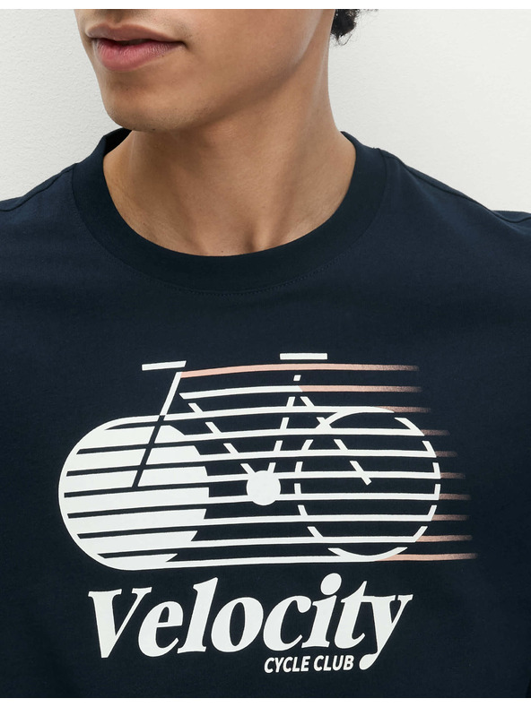 Marks & Spencer T-Shirt aus reiner Baumwolle mit Radsport-Motiv von Marks & Spencer, marineblau