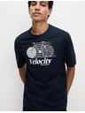 Marks & Spencer T-Shirt aus reiner Baumwolle mit Radsport-Motiv von Marks & Spencer, marineblau