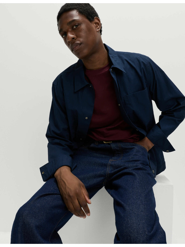 Marks & Spencer T-Shirt mit Rundhalsausschnitt aus reiner Baumwolle von Marks & Spencer, rot