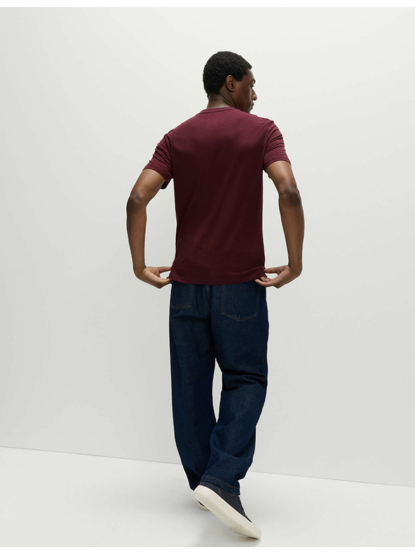 Marks & Spencer T-Shirt mit Rundhalsausschnitt aus reiner Baumwolle von Marks & Spencer, rot