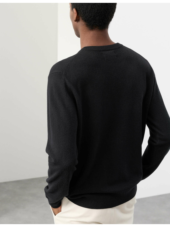 Marks & Spencer Pullover aus reinem Kaschmir mit V-Ausschnitt von Marks & Spencer, schwarz