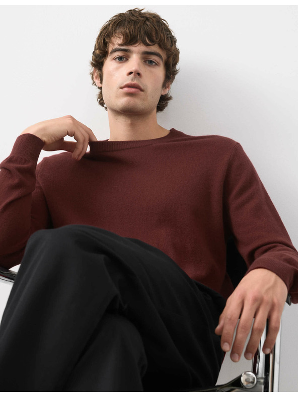 Marks & Spencer Pullover aus reinem Kaschmir mit Stehkragen von Marks & Spencer, rot