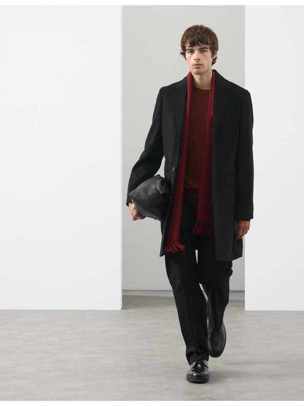 Marks & Spencer Pullover aus reinem Kaschmir mit Stehkragen von Marks & Spencer, rot