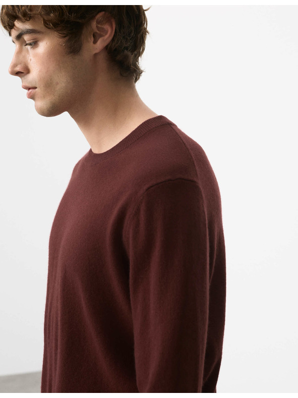 Marks & Spencer Pullover aus reinem Kaschmir mit Stehkragen von Marks & Spencer, rot