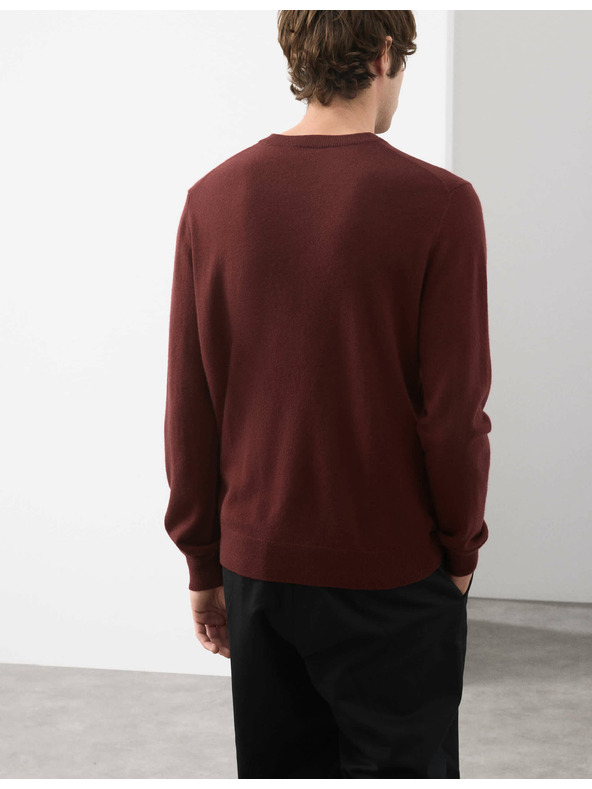 Marks & Spencer Pullover aus reinem Kaschmir mit Stehkragen von Marks & Spencer, rot