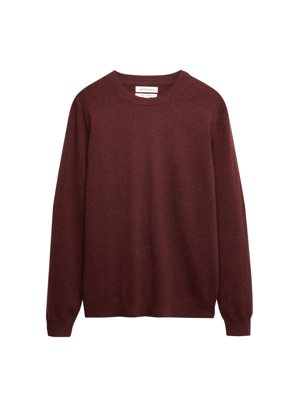 Marks & Spencer Pullover aus reinem Kaschmir mit Stehkragen von Marks & Spencer, rot