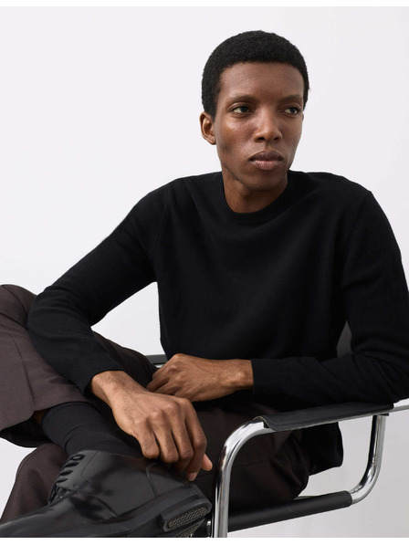 Marks & Spencer Pullover aus reinem Kaschmir mit Stehkragen von Marks & Spencer, schwarz