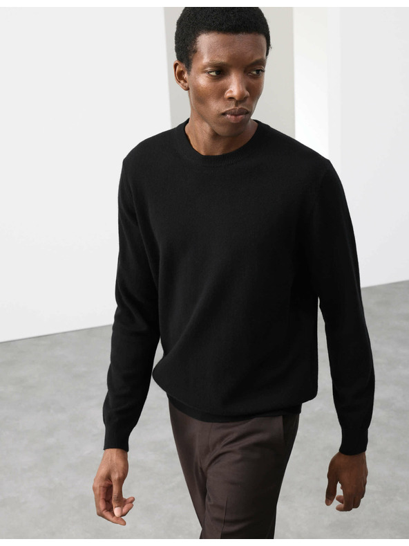 Marks & Spencer Pullover aus reinem Kaschmir mit Stehkragen von Marks & Spencer, schwarz