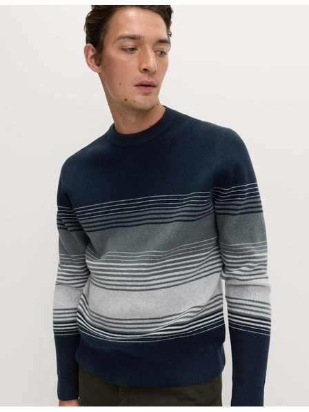 Marks & Spencer Gerippter gestreifter Pullover aus Baumwoll-Mix von Marks & Spencer schwarz
