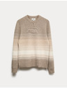Marks & Spencer Gerippter gestreifter Pullover aus Baumwoll-Mix von Marks & Spencer mehrfarbig