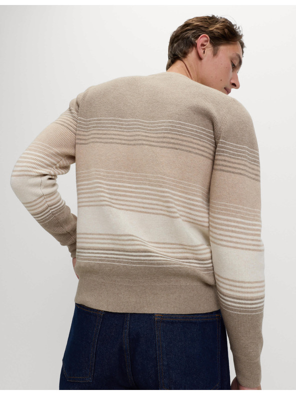 Marks & Spencer Gerippter gestreifter Pullover aus Baumwoll-Mix von Marks & Spencer mehrfarbig