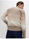 Marks & Spencer Gerippter gestreifter Pullover aus Baumwoll-Mix von Marks & Spencer mehrfarbig