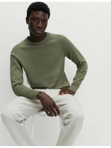 Marks & Spencer Pullover aus reiner Baumwolle, mit Rundhalsausschnitt von Marks & Spencer grün