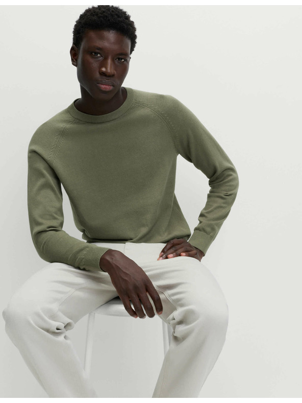 Marks & Spencer Pullover aus reiner Baumwolle, mit Rundhalsausschnitt von Marks & Spencer grün