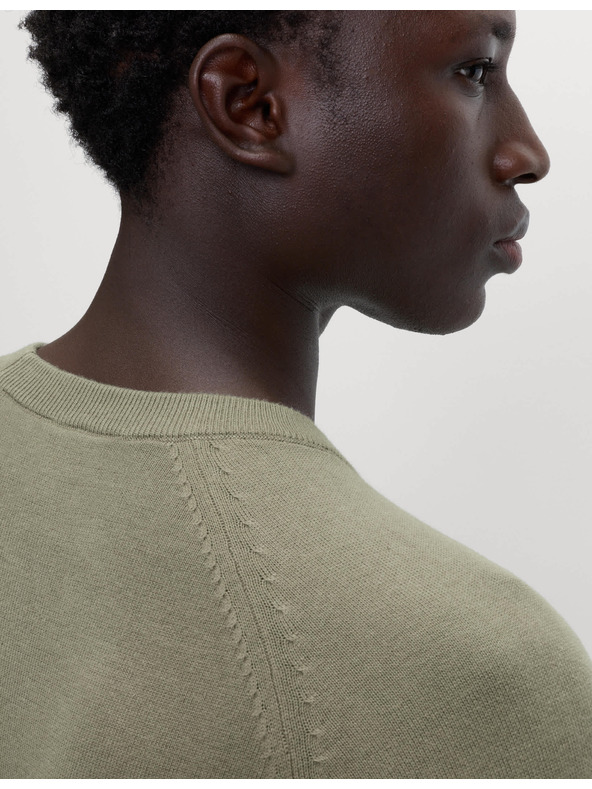 Marks & Spencer Pullover aus reiner Baumwolle, mit Rundhalsausschnitt von Marks & Spencer grün