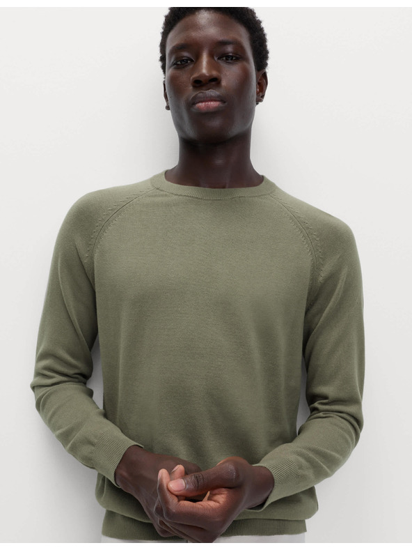 Marks & Spencer Pullover aus reiner Baumwolle, mit Rundhalsausschnitt von Marks & Spencer grün