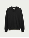 Marks & Spencer V-Ausschnitt-Pullover aus reiner Baumwolle Marks & Spencer schwarz