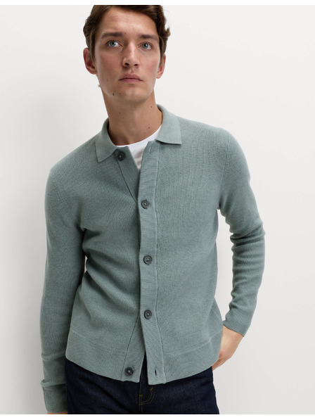 Marks & Spencer Strickjacke aus Baumwoll-Mix von Marks & Spencer grau