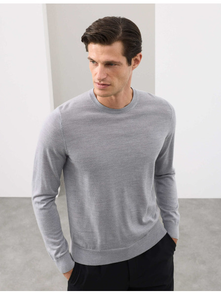 Marks & Spencer Pullover aus reiner, besonders feiner Merinowolle von Marks & Spencer grau