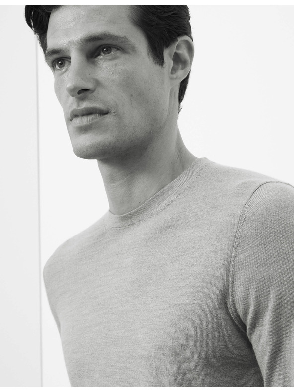 Marks & Spencer Pullover aus reiner, besonders feiner Merinowolle von Marks & Spencer grau