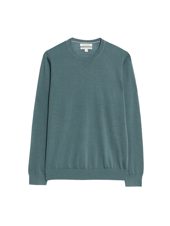 Marks & Spencer Pullover aus reiner, besonders feiner Merinowolle von Marks & Spencer grün