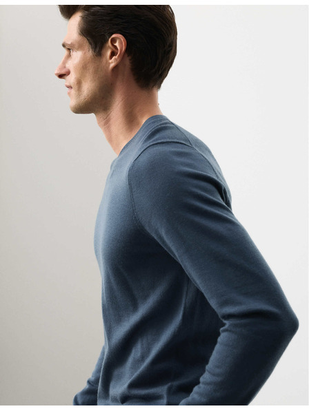 Marks & Spencer V-Ausschnitt Pullover aus reiner, besonders feiner Merinowolle von Marks & Spencer marineblau