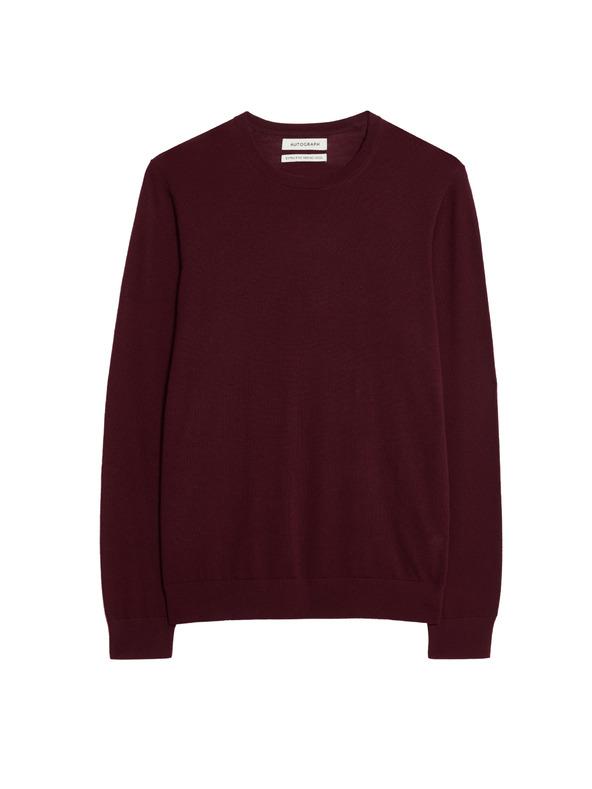 Marks & Spencer Pullover aus reiner, besonders feiner Merinowolle von Marks & Spencer rot