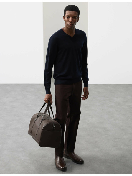 Marks & Spencer V-Ausschnitt Pullover aus reiner, besonders feiner Merinowolle von Marks & Spencer marineblau