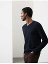 Marks & Spencer V-Ausschnitt Pullover aus reiner, besonders feiner Merinowolle von Marks & Spencer marineblau