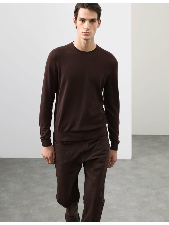 Marks & Spencer Pullover aus reiner, besonders feiner Merinowolle von Marks & Spencer braun