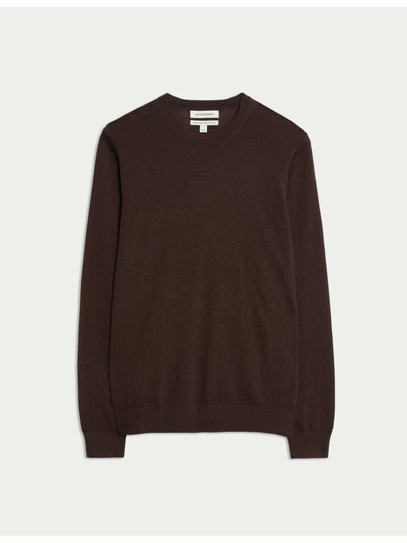 Marks & Spencer Pullover aus reiner, besonders feiner Merinowolle von Marks & Spencer braun