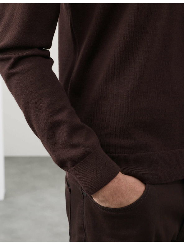 Marks & Spencer Pullover aus reiner, besonders feiner Merinowolle von Marks & Spencer braun