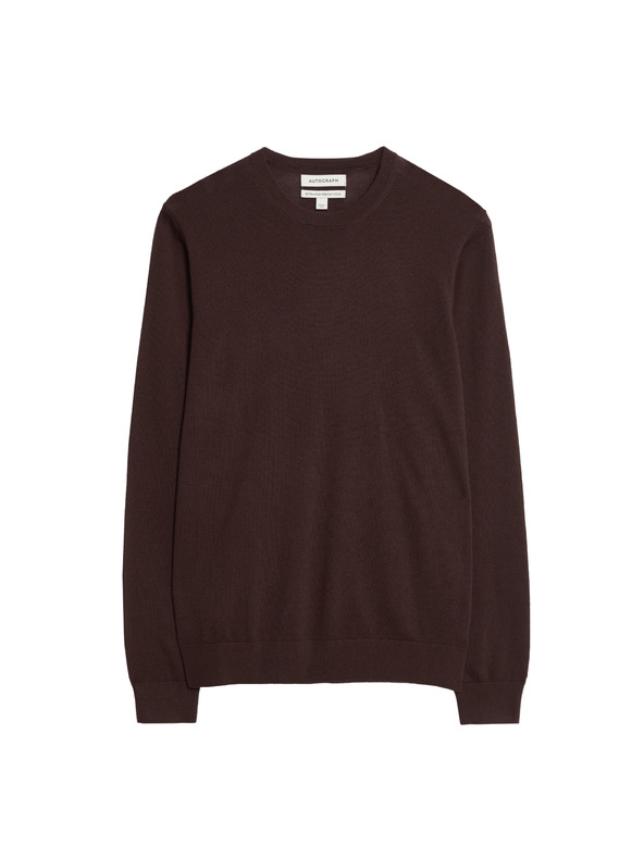 Marks & Spencer Pullover aus reiner, besonders feiner Merinowolle von Marks & Spencer braun