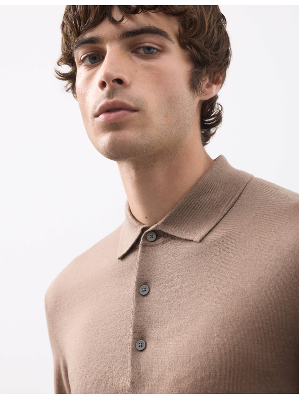 Marks & Spencer Poloshirt aus reiner, extra feiner Merinowolle von Marks & Spencer braun