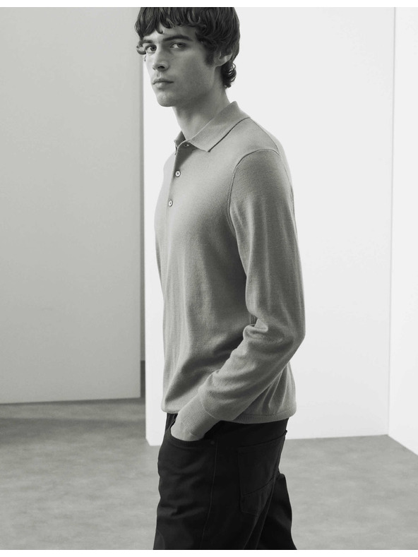 Marks & Spencer Poloshirt aus reiner, extra feiner Merinowolle von Marks & Spencer braun