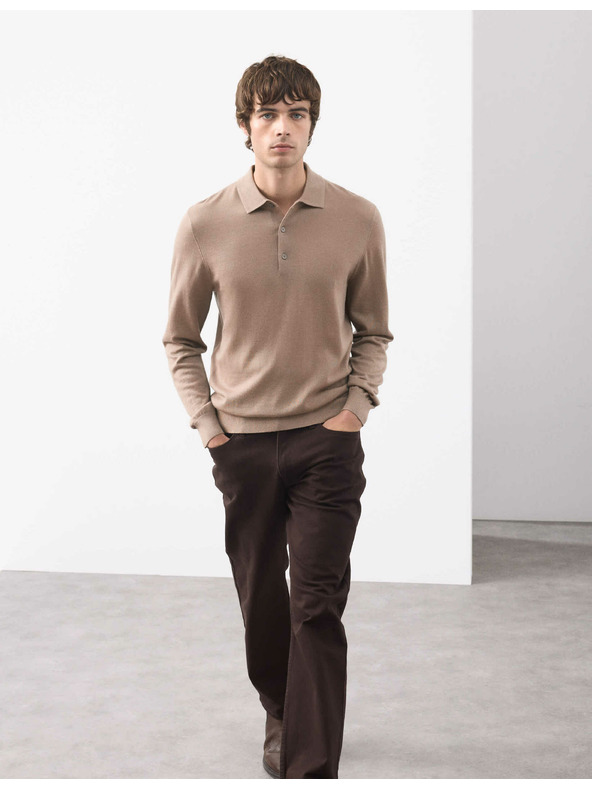 Marks & Spencer Poloshirt aus reiner, extra feiner Merinowolle von Marks & Spencer braun