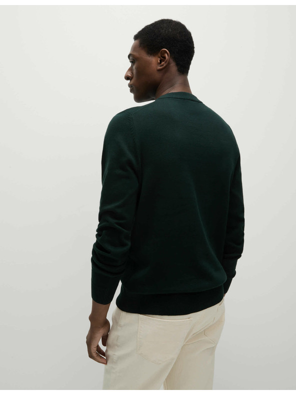 Marks & Spencer Weihnachtspullover aus reiner Baumwolle mit Rundhalsausschnitt Marks & Spencer grün