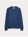 Marks & Spencer Gerippter Pullover mit Rundhals, aus extrem weicher Wollmischung Marks & Spencer navy