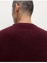 Marks & Spencer Gerippter Pullover mit Rundhals, aus extrem weicher Wollmischung Marks & Spencer rot