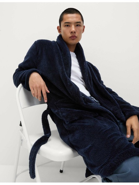 Marks & Spencer Superweicher Fleece-Bademantel Marks & Spencer navy