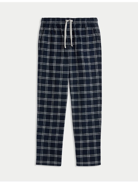 Marks & Spencer Karierte Pyjamahose aus 100% Baumwolle Marks & Spencer navy