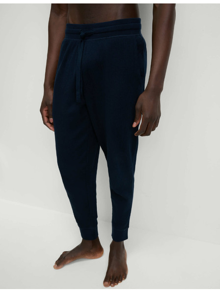 Marks & Spencer Loungehose aus reiner Baumwolle mit Waffeltextur von Marks & Spencer in marineblau