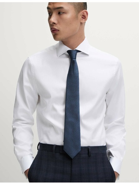 Marks & Spencer Gestreiftes Slim-Fit-Hemd aus Luxusbaumwolle von Marks & Spencer, weiß