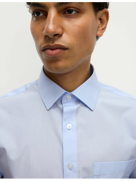 Marks & Spencer Langarmhemd im normalen Schnitt, 3er-Pack von Marks & Spencer, blau