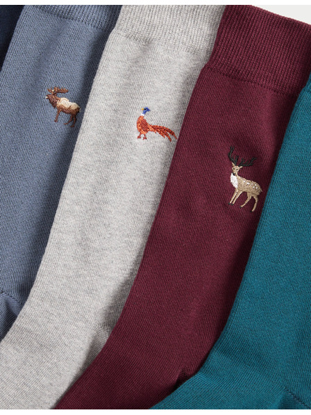Marks & Spencer 5er-Pack Cool & Fresh™ Woodland Socken mit hohem Baumwollanteil von Marks & Spencer, mehrfarbig
