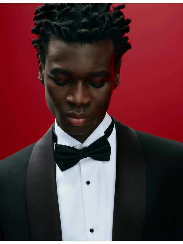 Marks & Spencer Gemusterte Fliege von Marks & Spencer, schwarz