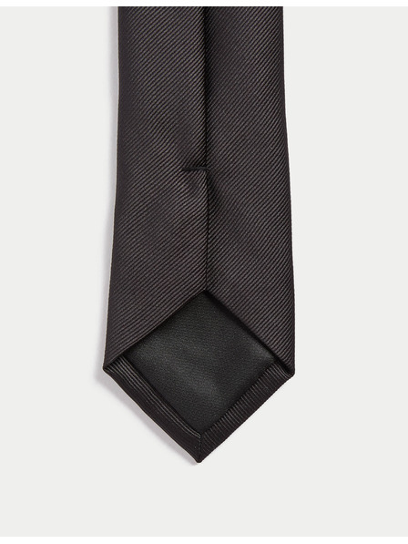 Marks & Spencer Schmale einfarbige, waschmaschinengeeignete Krawatte Marks & Spencer schwarz