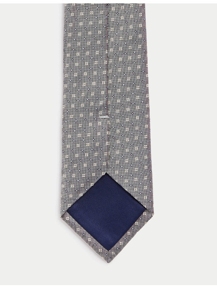 Marks & Spencer Krawatte aus reiner Seide mit geometrischem Muster Marks & Spencer braun