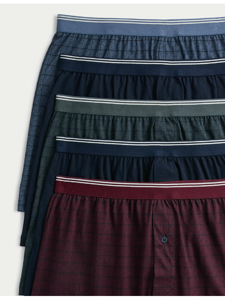 Marks & Spencer Boxershorts aus reiner Baumwolle mit Cool & Fresh™-Technologie, 5er-Set Marks & Spencer navy