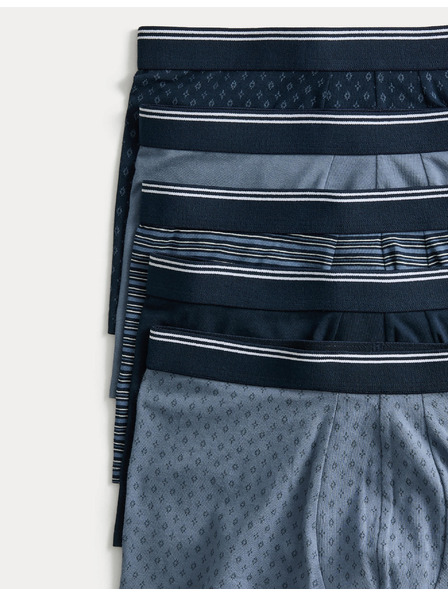 Marks & Spencer Hüft-Baumwoll-Stretchhose mit Cool & Fresh™ Technologie, 5er-Pack Marks & Spencer blau